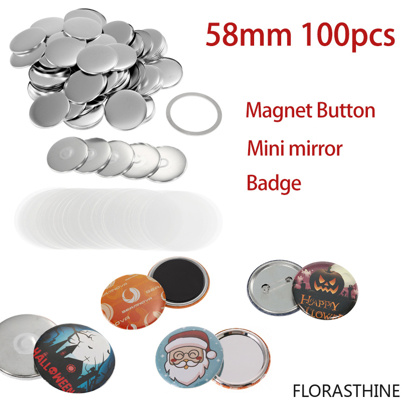 100set 58mm Blank Pin Button B - đánh giá và giá Button Badge Blank